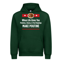 Forest Green canada poutine quebec recipe french Urban Hoodie - linhVisuals