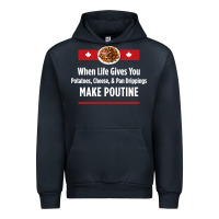 Navy canada poutine quebec recipe french Urban Hoodie - linhVisuals