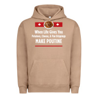 Pigment Burro canada poutine quebec recipe french Urban Hoodie - linhVisuals