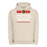 Pigment French Oak canada poutine quebec recipe french Urban Hoodie - linhVisuals