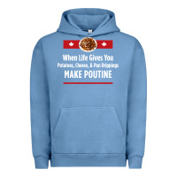 Pigment Pebble Blue canada poutine quebec recipe french Urban Hoodie - linhVisuals