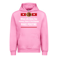 Fuchsia Pink canada poutine quebec recipe french Urban Hoodie - linhVisuals