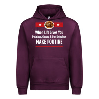 Mauve Wine canada poutine quebec recipe french Urban Hoodie - linhVisuals