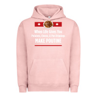Pigment Salmon canada poutine quebec recipe french Urban Hoodie - linhVisuals