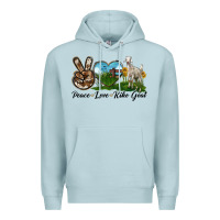 Blue Mist Peace Love Kiko Goat Premium Hoodie - LillyAllenDesigns