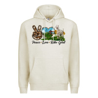 Oatmeal Heather Peace Love Kiko Goat Premium Hoodie - LillyAllenDesigns