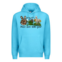 Ocean Blue Peace Love Kiko Goat Premium Hoodie - LillyAllenDesigns