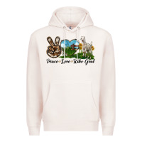 Pale Pink Peace Love Kiko Goat Premium Hoodie - LillyAllenDesigns