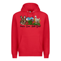 Red Peace Love Kiko Goat Premium Hoodie - LillyAllenDesigns