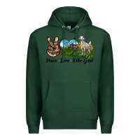 Sports Green Peace Love Kiko Goat Premium Hoodie - LillyAllenDesigns