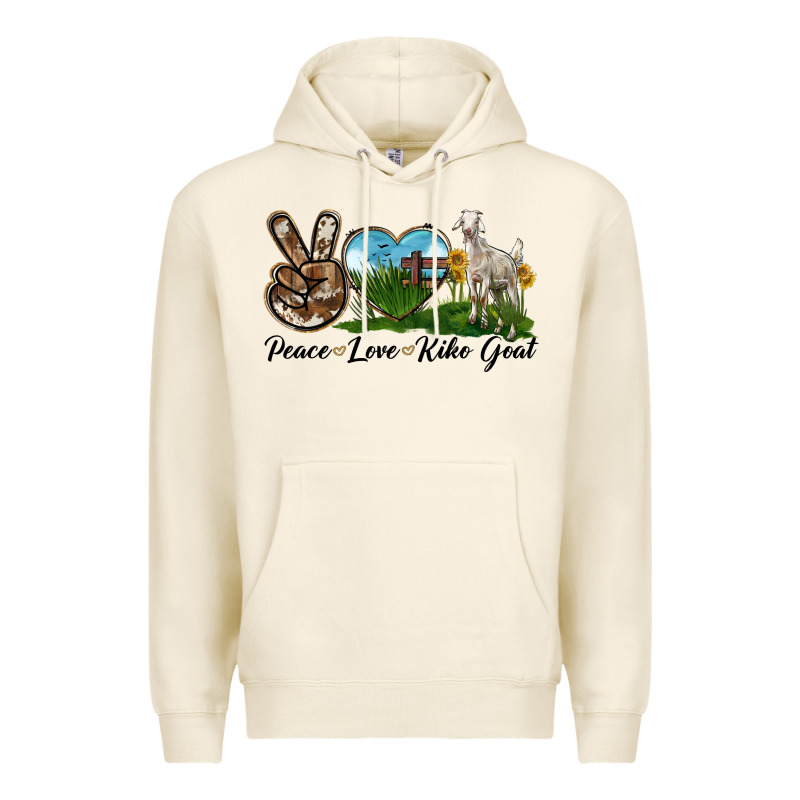 Peace Love Kiko Goat Premium Hoodie by LillyAllenDesigns | Teevron