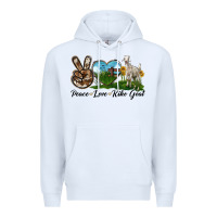 White Peace Love Kiko Goat Premium Hoodie - LillyAllenDesigns
