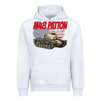 White cold war battle tank m48 patton gamer Urban Hoodie - linhVisuals