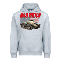 Heather Grey cold war battle tank m48 patton gamer Urban Hoodie - linhVisuals