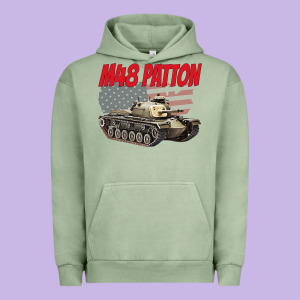 Cold War Battle Tank M48 Patton Gamer Urban Hoodie Designed By Linhvisuals