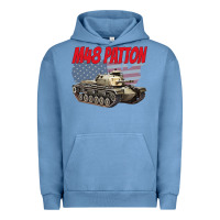 Pigment Pebble Blue cold war battle tank m48 patton gamer Urban Hoodie - linhVisuals