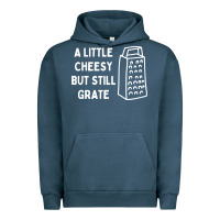 Pigment Midnight Navy Cheesy But Still Grate Funny Pun Urban Hoodie - linhVisuals