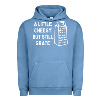 Pigment Pebble Blue Cheesy But Still Grate Funny Pun Urban Hoodie - linhVisuals