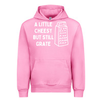 Fuchsia Pink Cheesy But Still Grate Funny Pun Urban Hoodie - linhVisuals