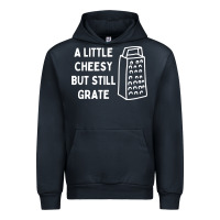 Navy Cheesy But Still Grate Funny Pun Urban Hoodie - linhVisuals