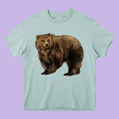 Grizzly Bear Heavy Core Tee Designed By Howdyjamesfarm