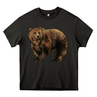 Asphalt Grizzly Bear Heavy Core Tee - HowdyJamesFarm