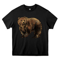Black Grizzly Bear Heavy Core Tee - HowdyJamesFarm