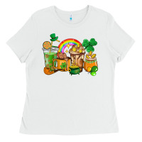 St. Patricks Coffee Cups Ladies Tee | Teevron