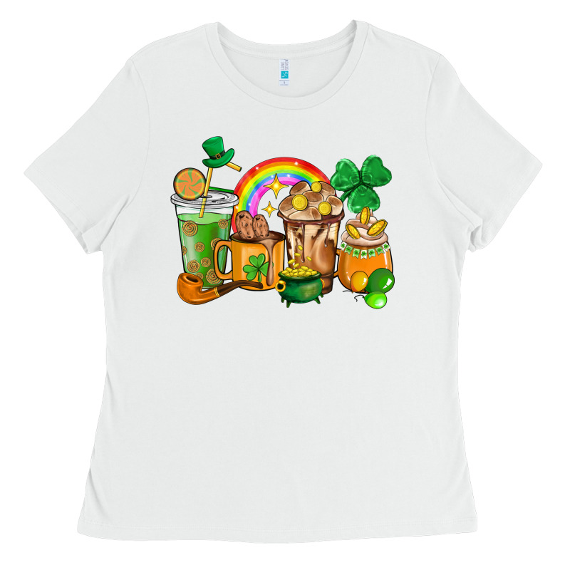 St. Patricks Coffee Cups Ladies Tee by HowdyJamesFarm | Teevron