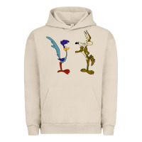 Pigment French Oak coyote and the road runner Urban Hoodie - linhVisuals