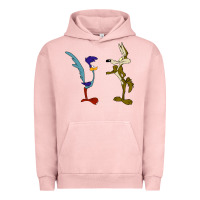 Pigment Salmon coyote and the road runner Urban Hoodie - linhVisuals