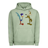 Pigment Oil Green coyote and the road runner Urban Hoodie - linhVisuals