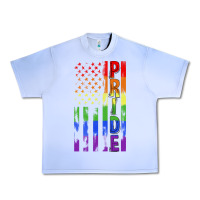 Grape Ice lgbtq pride american flag Urban Heavy Tee - FaDigitalArtStudio