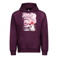 Mauve Wine japan t  shirt sakura cat t  shirt Urban Hoodie - linhVisuals