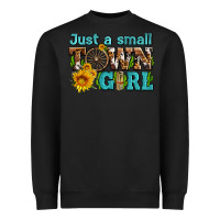 Black just a small town girl with sunflowers and money Heavyweight Sweatshirt - AdoDesignShop