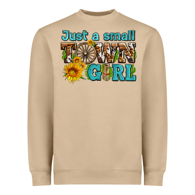 Just A Small Town Girl With Sunflowers And Money Heavyweight Sweatshirt by AdoDesignShop | Teevron