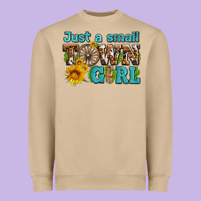 Just A Small Town Girl With Sunflowers And Money Heavyweight Sweatshirt Designed By Adodesignshop