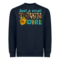 Navy just a small town girl with sunflowers and money Heavyweight Sweatshirt - AdoDesignShop