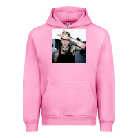 Fuchsia Pink Mgk Urban Hoodie - linhVisuals