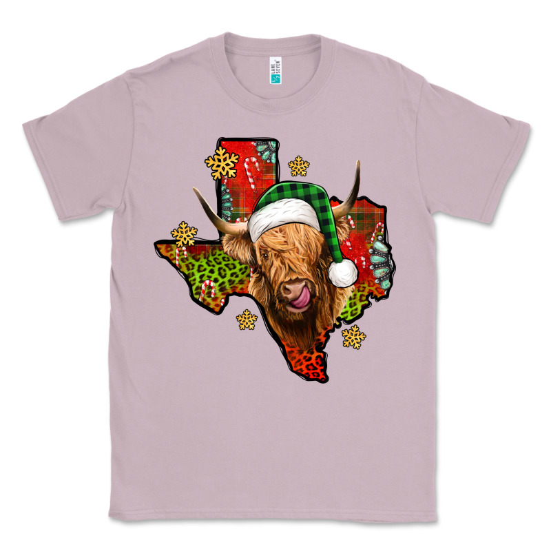 Christmas Texas Highland Cow Classic Tee by Jasminsmagicworld | Teevron