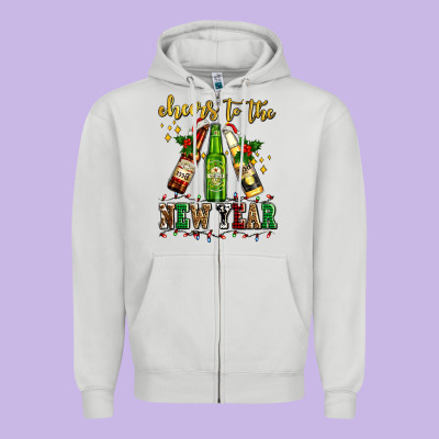 Cheers To The New Year With Beers Zipper Hoodie Designed By Adodesignshop