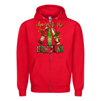 Red cheers to the new year with beers Zipper Hoodie - AdoDesignShop
