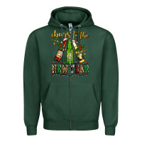 Sports Green cheers to the new year with beers Zipper Hoodie - AdoDesignShop