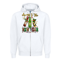White cheers to the new year with beers Zipper Hoodie - AdoDesignShop