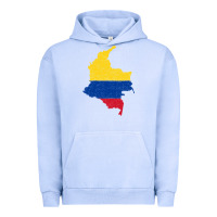 Pigment Grape Ice colombia Flag Map Drawing Line Art Urban Hoodie - linhVisuals