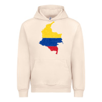 Sandshell colombia Flag Map Drawing Line Art Urban Hoodie - linhVisuals