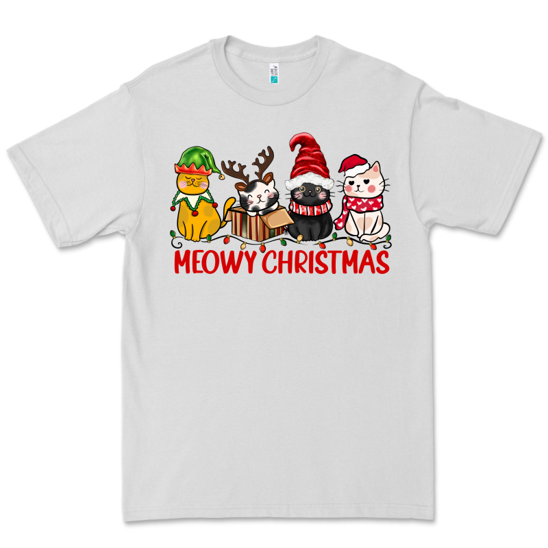 Meowy Christmas Premium Tee by CowGirlArtShop | Teevron