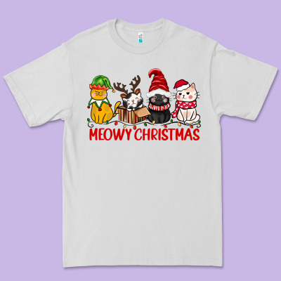 Meowy Christmas Premium Tee Designed By Cowgirlartshop