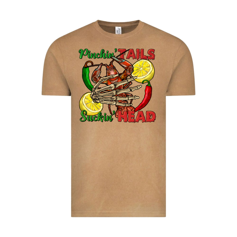 Pinchin' Tails Suckin' Head Crawfish Vintage Tee by FaDigitalArtStudio | Teevron