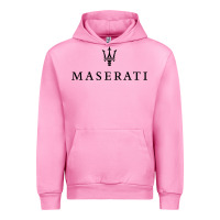 Fuchsia Pink simple white trident symbol essential Urban Hoodie - linhVisuals